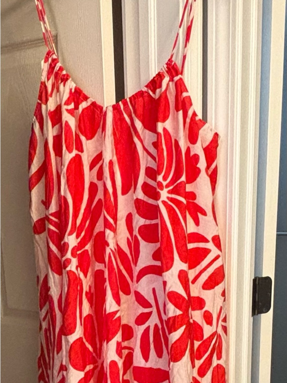 H&M Red and White Floral Maxi Dress